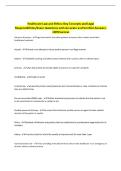 Healthcare Law and Ethics&colon; Key Concepts and Legal Responsibilities&sol;Exam Questions with Accurate and Verified Answers&period; 100&percnt;Success