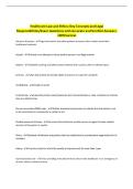 Healthcare Law and Ethics&colon; Key Concepts and Legal Responsibilities&sol;Exam Questions with Accurate and Verified Answers&period; 100&percnt;Success