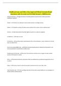 Healthcare Law and Ethics&colon; Key Legal and Ethical Concepts&sol;Exam Questions with Accurate and Verified Answers&period; 100&percnt;Success