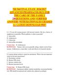 NR 566 Advanced Pharmacology for the Care of the Family &ndash; Final Exam Practice Questions with Verified Answers and Rationales LATEST UPDATE