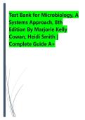 Test Bank for Microbiology&comma; A Systems Approach&comma; 8th Edition By Marjorie Kelly Cowan&comma; Heidi Smith &vert; Complete Guide A&plus;