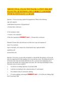 NREMT Emergency Medical Technician Final Exam &ndash; 370&plus; Practice Questions with Verified Answers and Rationales LATEST UPDATE