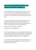 Ortho NCLEX EXAMINATION SET 2026 SOLVED QUESTIONS GRADED A&plus;