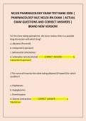 NCLEX PHARMACOLOGY EXAM TEST BANK 2026 &vert; PHARMACOLOGY M&sol;C NCLEX-RN EXAM &vert; ACTUAL EXAM QUESTIONS AND CORRECT ANSWERS &vert; BRAND NEW VERSION&excl;