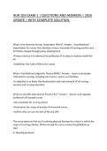 NUR 103 EXAM 1 &vert; QUESTIONS AND ANSWERS &vert; 2026 UPDATE &vert; WITH COMPLETE SOLUTION&period;
