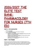2026&sol;2027 Elite Test Bank&colon; Pharmacology for Nurses &lpar;7th Edition&rpar; &ndash; Q&A&comma; Rationales & Clinical Simulations 