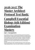 2026&sol;2027 Test Bank&colon; Campbell Essential Biology &lpar;6th Edition&rpar; &vert; 55 Q&A & Study Guide