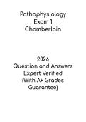 Pathophysiology Exam 1 Chamberlain &vert; Nursing Study Guide and Practice PDF