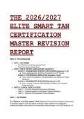 2026&sol;2027 Elite Smart Tan Certification Master Revision Report & Test Bank &lpar;66 Q&A with Rationales&rpar;