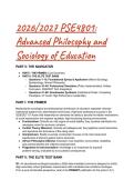 PSE4801 Elite Test Bank &lpar;2026&sol;2027&rpar;&colon; Advanced Philosophy & Sociology of Education &vert; Detailed Q&A &plus; Distractor Analysis &lpar;Distinction Guaranteed&rpar;