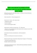Public International Law Midterm&sol;Exam Question's with Accurate & Verified Answers&period; Latest Update