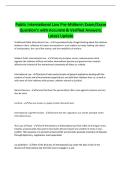 Public International Law Pre-Midterm Exam&sol;Exam Question's with Accurate & Verified Answers&period; Latest Update