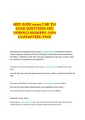 MED SURG exam 2 NR 324 EXAM QUESTIONS AND VERIFIED ANSWERS 100- GUARANTEED PASS