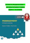TEST BANK For Management Global&comma; 15th Edition By Stephen P&period; Robbins&comma; Verified Chapters 1 - 18&comma; Complete Newest Version