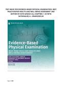 TEST BANK FOR EVIDENCE-BASED PHYSICAL EXAMINATION&colon; BEST PRACTICES FOR HEALTH AND WELL-BEING ASSESSMENT 2ND EDITION BY KATE GAWLIK ALL CHAPTERS 1-29 WITH RATIONALES&vert; A&plus; GRADE 2025&sol;26