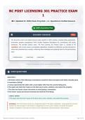NC Post Licensing 301 Practice Exam 1 45&plus; &lpar;Updated for 2026&rpar; Exam Prep Pack   A&plus; Questions & Verified Answers