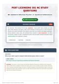 Post licensing 301 NC study questions 60&plus; &lpar;Updated for 2026&rpar; Exam Prep Pack   A&plus; Questions & Verified Answers