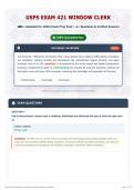 USPS Exam 421 Window Clerk 180&plus; &lpar;Updated for 2026&rpar; Exam Prep Pack   A&plus; Questions & Verified Answers