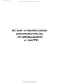 Test Bank Psychiatric Nursing Contemporary Practice 7th Edition Ann Boyd-All Chapters Covered&period;