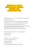 NR548 Exam 2 LATEST QUESTIONS AND VERIFIED ANSWERS 100- GUARANTEED PASS&period;