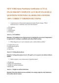 NEW YORK Nurse Practitioner Certification ACTUAL EXAM 2026&sol;2027 COMPLETE ACCURATE EXAM REAL QUESTIONS WITH WELL ELABORATED ANSWERS&period;  &lpar;100&percnt; CORRECT VERIFIED SOLUTIONS&rpar; 