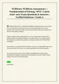 NURS 100&sol; NURS100 Assessment 1 &vert;  Fundamentals of Nursing &vert; WCU &vert; Latest  2026&ndash;2027 Exam Questions & Answers &vert;  Verified Solutions &vert; Grade A