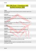 BIO 1300 Exam 3 Questions with Verified Answers 2026