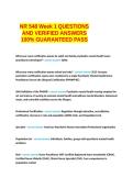 NR 548 Week 1 QUESTIONS AND VERIFIED ANSWERS 100&percnt; GUARANTEED PASS&period;