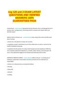 nsg 120 unit 2 EXAM LATEST QUESTIONS AND VERIFIED ANSWERS 100- GUARANTEED PASS