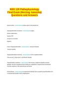 NSG 120 Pathophysiology Final Exam &lpar;Herzing- kenosha&rpar; Questions and Answers&period;