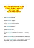 NSG 120 Patho midterm EXAM QUESTIONS AND VERIFIED ANSWERS 100- GUARANTEED PASS&period;