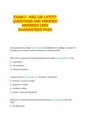  NSG 120 LATEST &semi;NSG 120 LATEST FINAL&semi;NSG 120 LATEST UNIT1-6&semi;EXAM 2 - NSG 120 LATEST QUESTIONS AND VERIFIED ANSWERS 100&percnt; GUARANTEED PAS