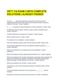 VETT 118 EXAM 2 WITH COMPLETE SOLUTIONS &vert; ALREADY PASSED