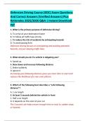 Defensive Driving Course &lpar;DDC&rpar; Exam Questions  And Correct Answers &lpar;Verified Answers&rpar; Plus  Rationales 2025&sol;2026 Q&A &vert; Instant Download  Pdf 