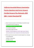 California Household Movers Examination  Practice Questions And Correct Answers  &lpar;Verified Answers&rpar; Plus Rationales 2026  Q&A &vert; Instant Download Pdf
