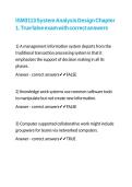 ISM3113 System Analysis Design Chapter 1&period; True false exam with correct answers