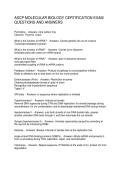 ASCP MOLECULAR BIOLOGY CERTIFICATION EXAM QUESTIONS AND ANSWERS