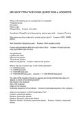 MB ASCP PRACTICE EXAM QUESTIONS & ANSWERS