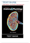 Test Bank For Exploring Anatomy & Physiology in the Laboratory 4th Edition by Erin C&period; Amerman&comma; 9781640433991&comma; All Chapters&comma; UPDATED 2026
