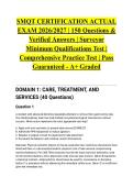 SMQT CERTIFICATION ACTUAL EXAM 2026&sol;2027 &vert; 150 Questions & Verified Answers &vert; Surveyor Minimum Qualifications Test &vert; Comprehensive Practice Test &vert; Pass Guaranteed - A&plus; Graded