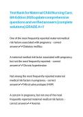 Test Bank for Maternal Child Nursing Care&comma; 6th Edition 2025 update comprehensive questions and verified answers &lpar;complete solutions&rpar; GRADE A&plus;&excl;&excl; 
