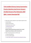 CSIA Certified Chimney Sweep Examination  Practice Questions And Correct Answers  &lpar;Verified Answers&rpar; Plus Rationales 2026  Q&A &vert; Instant Download Pdf