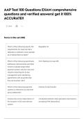 AAP Test 100 Questions EXAM comprehensive questions and verified answers&vert; get it 100&percnt; ACCURATE&excl;&excl;