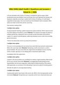 WGU D446 Adult Health 2 Questions and answers &vert; Rated A&plus; &vert; 2026 