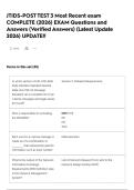 JTIDS-POST TEST 3 Most Recent exam COMPLETE &lpar;2026&rpar; EXAM Questions and Answers &lpar;Verified Answers&rpar; &lpar;Latest Update 2026&rpar; UPDATE&excl;&excl;