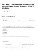 WAS IAAP EXAM &lpar;updated 2026&rpar; Questions & Answers &vert; Latest Already Graded A&plus; UPDATE 2025&vert;2026