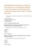 REGISTERED DENTAL ASSISTANT EXAMINATION  &lpar;NEW YORK&rpar; ACTUAL EXAM 2026&sol;2027 COMPLETE ACCURATE EXAM REAL QUESTIONS WITH WELL  ELABORATED ANSWERS&period; &lpar;100&percnt; CORRECT VERIFIED SOLUTIONS&rpar; 