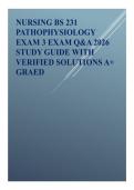 NURSING BS 231 PATHOPHYSIOLOGY EXAM 3 EXAM Q&A 2026 STUDY GUIDE WITH VERIFIED SOLUTIONS&period;