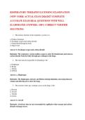 RESPIRATORY THERAPIST LICENSING EXAMINATION  &lpar;NEW YORK&rpar; ACTUAL EXAM 2026&sol;2027 COMPLETE  ACCURATE EXAM REAL QUESTIONS WITH WELL  ELABORATED ANSWERS&period; &lpar;100&percnt; CORRECT VERIFIED SOLUTIONS&rpar; 