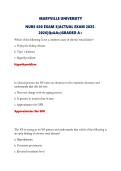 MARYVILLE UNIVERSITY NURS 620 EXAM 3&vert;ACTUAL EXAM 2025-2026&vert;Qs&As&vert;GRADED A&plus;